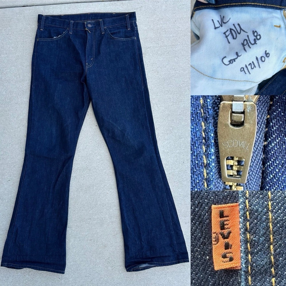 Vintage Big E Levi's Orange Tab Sample Jeans USA Made Cone Mills‎ Scovill 32